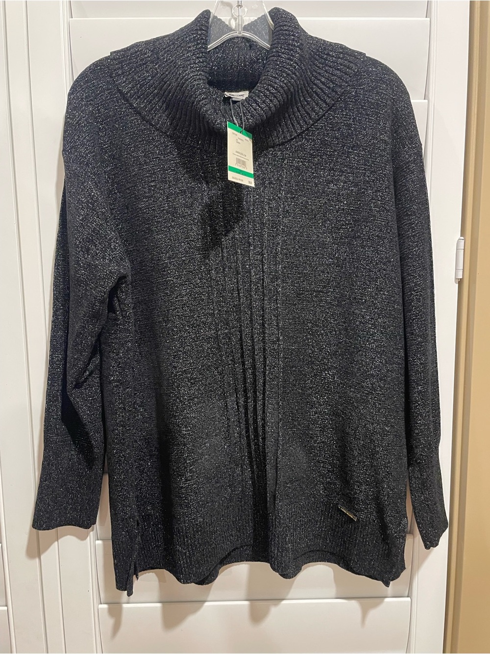 Anne Klein Charcoal Black Turtleneck Sweater